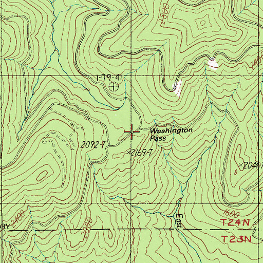 Topographic Map of Washington Pass, WA