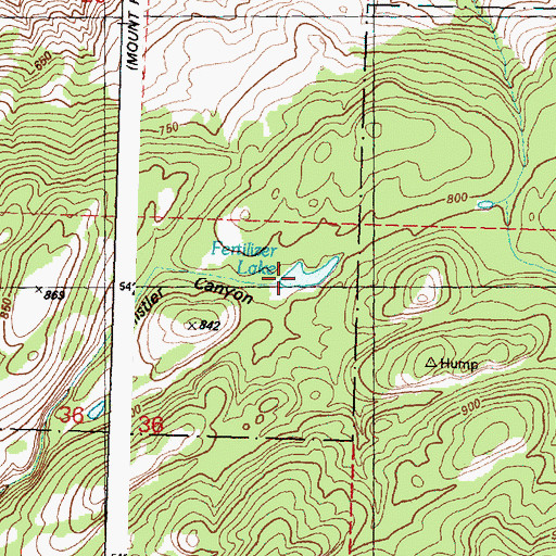 Topographic Map of Fertilizer Lake, WA