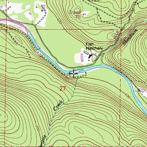 Topographic Map of Christie Creek, WA