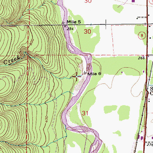 Topographic Map of Standard Creek, WA