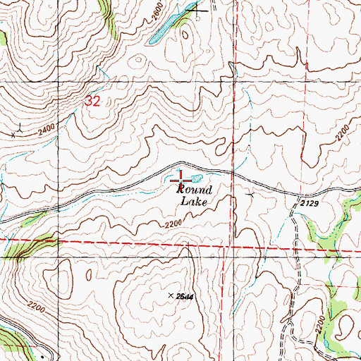 Topographic Map of Round Lake, WA