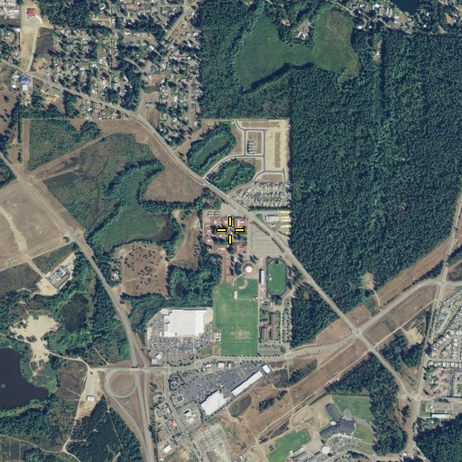 Aerial/Satellite Image of Shelton High School, WA
