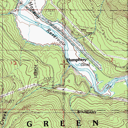 Topographic Map of Canton Creek, WA