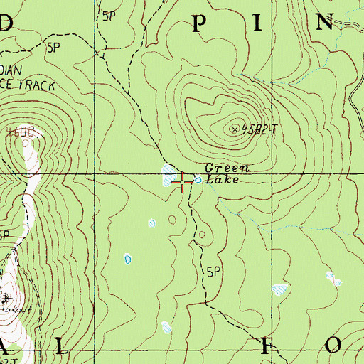 Topographic Map of Green Lake, WA