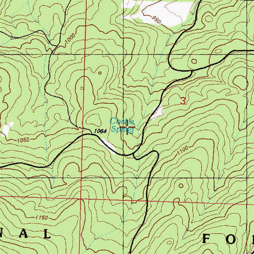 Topographic Map of Cockle Spring, WA