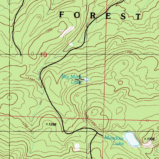 Topographic Map of Big Mack Lake (historical), WA