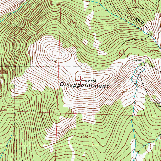 Topographic Map of Disappointment, WA