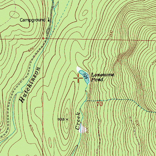 Topographic Map of Lonesome Pond, WA