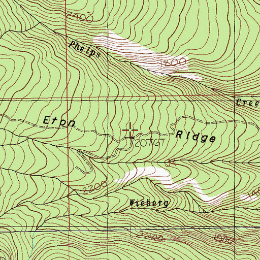 Topographic Map of Eton Ridge, WA