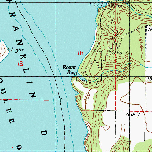 Topographic Map of Rotter Bay, WA