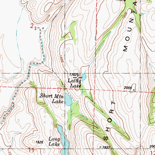 Topographic Map of Lattig Lake, WA