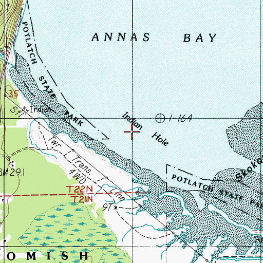 Topographic Map of Indian Hole, WA