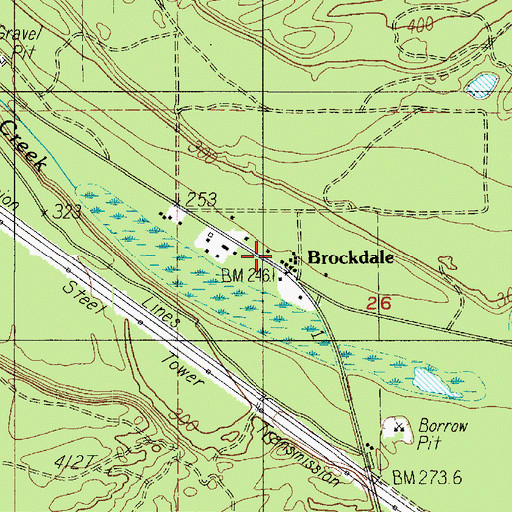 Topographic Map of Brockdale, WA