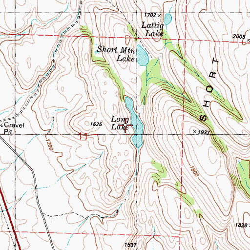 Topographic Map of Long Lake, WA