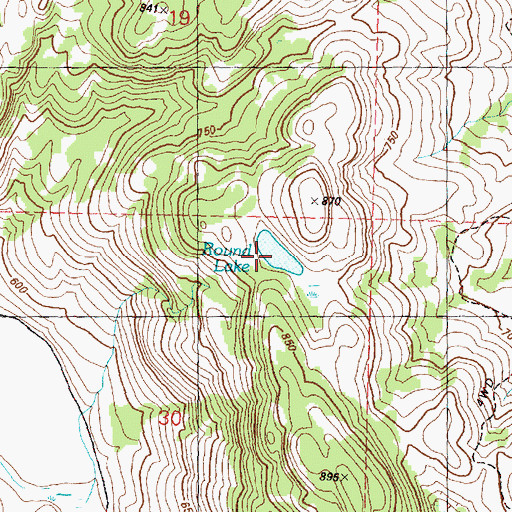 Topographic Map of Irwins Pond, WA