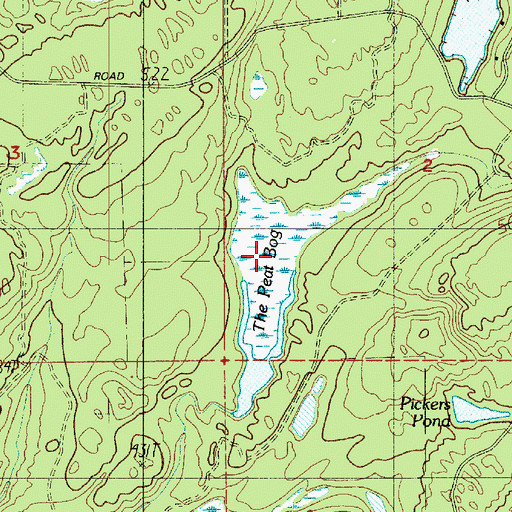 Topographic Map of The Peat Bog, WA