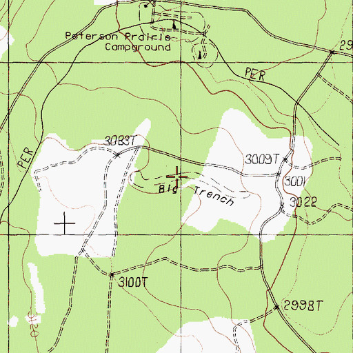 Topographic Map of Big Trench, WA