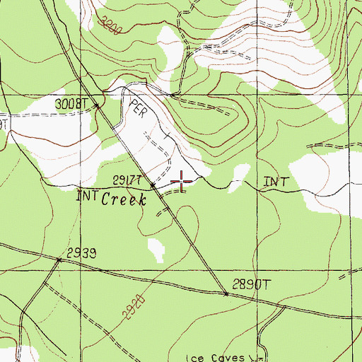 Topographic Map of Lost Meadow Creek, WA