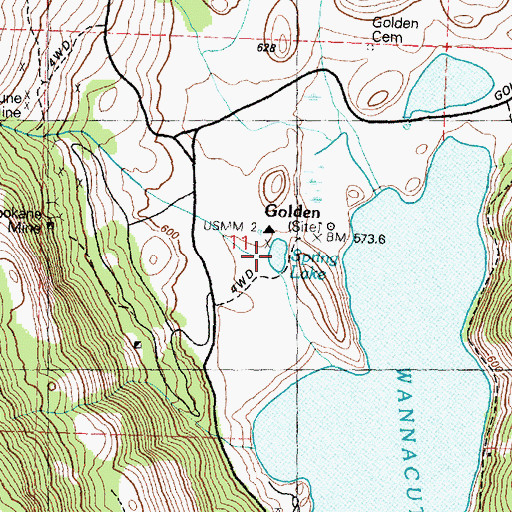 Topographic Map of Spring Lake, WA