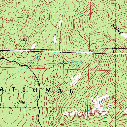 Topographic Map of Granite Spring, WA
