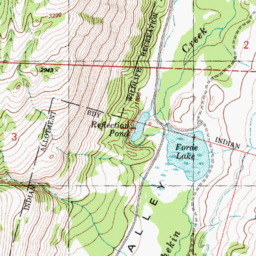 Topographic Map of Reflection Pond, WA