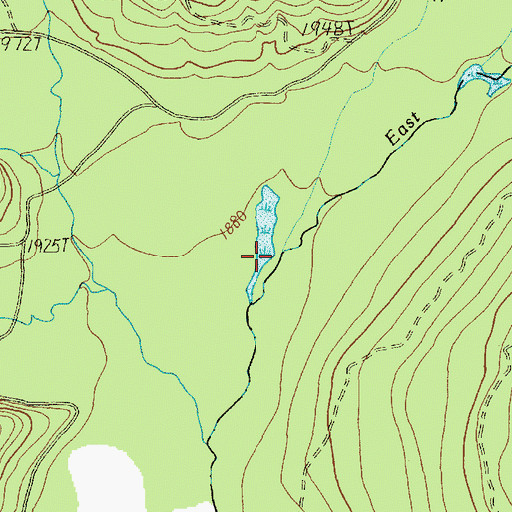 Topographic Map of Pass Creek, WA