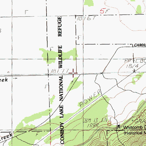 Topographic Map of Chapman Creek, WA