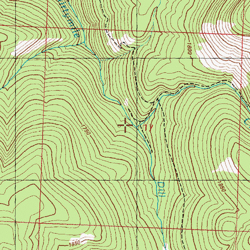 Topographic Map of Dill Creek, WA