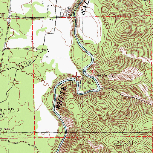 Topographic Map of Trout Lake Valley, WA