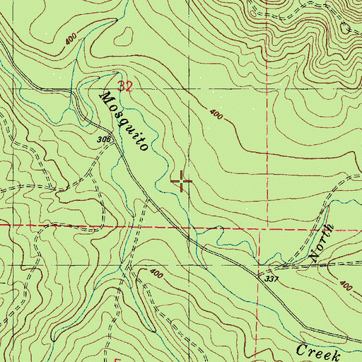 Topographic Map of North Fork Mosquito Creek, WA