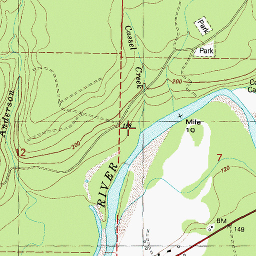 Topographic Map of Cassel Creek, WA