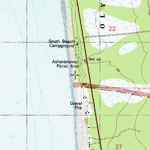 Topographic Map of Ashenbrenner Picnic Area, WA