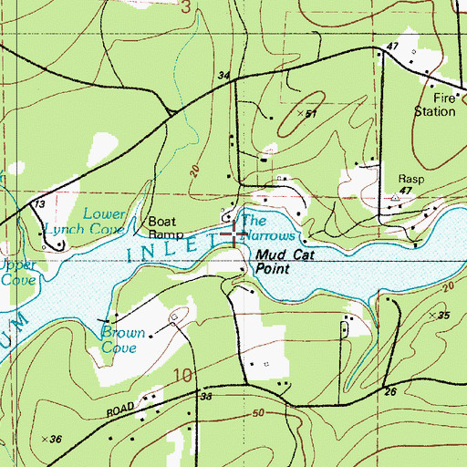 Topographic Map of The Narrows, WA