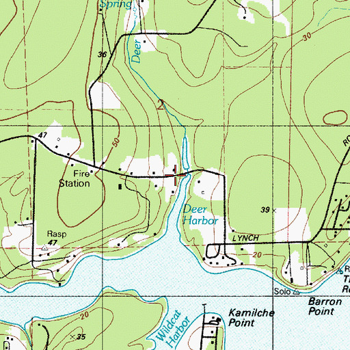 Topographic Map of Deer Creek, WA