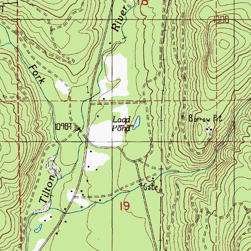 Topographic Map of Ladd Pond, WA