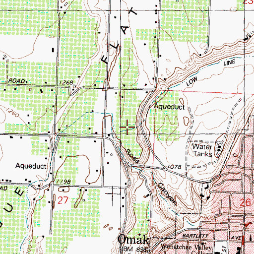 Topographic Map of Low Line Ditch, WA