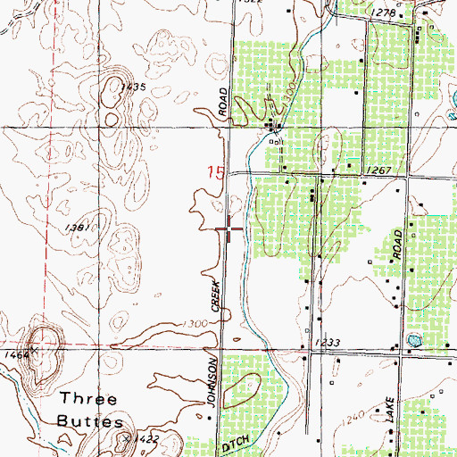 Topographic Map of High Line Ditch, WA