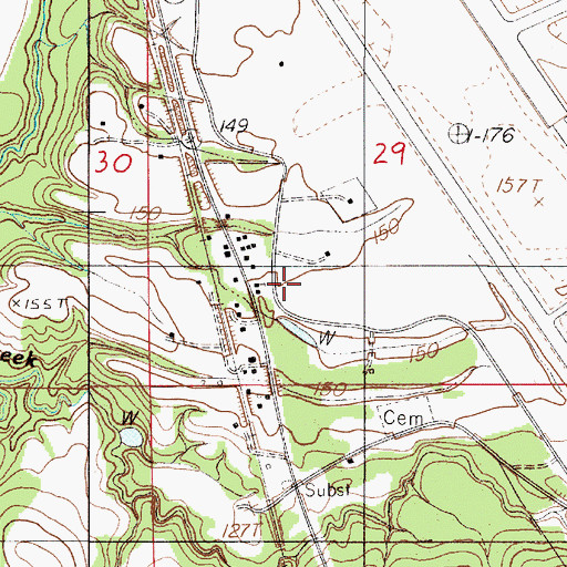 Topographic Map of Pine Flat Church, AL