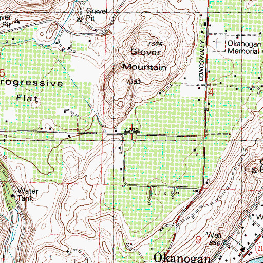 Topographic Map of Reclamation Pond, WA
