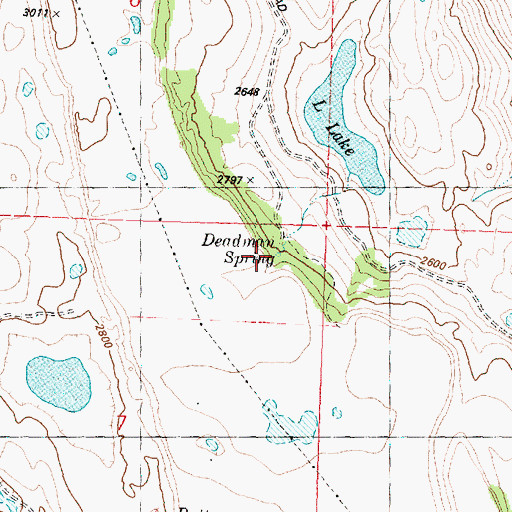 Topographic Map of Deadman Spring, WA