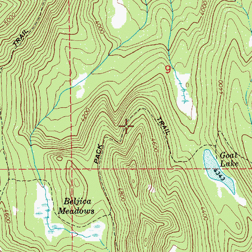 Topographic Map of Glacier View Wilderness, WA