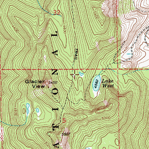 Topographic Map of Saddle Lake, WA