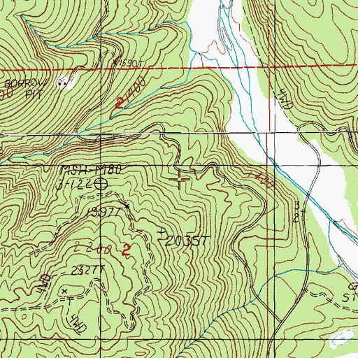 Topographic Map of Muddy River Viewpoint, WA