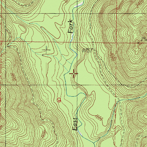 Topographic Map of East Fork Shelter, WA
