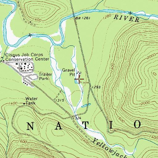 Topographic Map of Yellowjacket Pond Day Use Site, WA