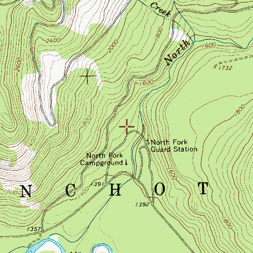 Topographic Map of North Fork Group Camp, WA