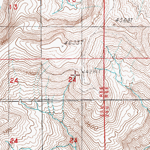 Topographic Map of Smith Creek Viewpoint, WA