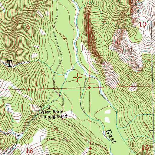 Topographic Map of Engle Creek, WA