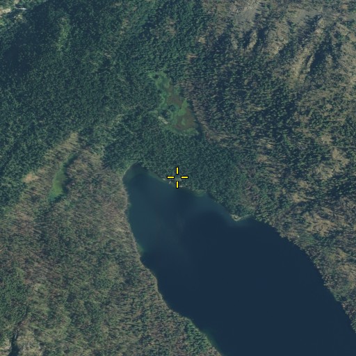 Aerial/Satellite Image of Domke Lake Resort, WA
