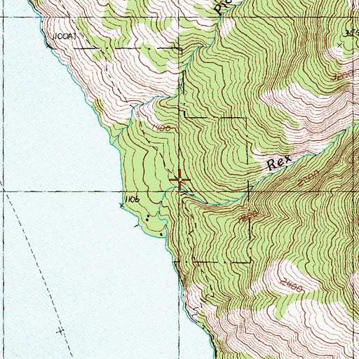 Topographic Map of Rex Creek Shelter, WA